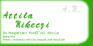 attila mikeczi business card